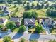 Aerial view of a well-maintained home with large yard and mature trees at 2694 Dawning Day Dr, Dacula, GA 30019