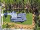 Aerial view of the home showcasing the landscaping and the surrounding community at 100 Maison Ct, Roswell, GA 30076