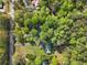 Aerial view of property highlighting home and surrounding wooded acreage at 3541 Hutcheson Ferry Rd, Whitesburg, GA 30185