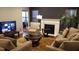 Cozy living room with fireplace, large windows, and plush seating at 1804 Huntingdon Chase # 1804, Atlanta, GA 30350