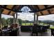 Scenic view from the covered patio overlooking the golf course and mountains, perfect for relaxation at 2305 Whiting Bay Cts, Kennesaw, GA 30152