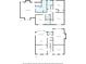 Detailed floor plans showcasing layouts of the first and second floor with bedrooms and living spaces at 825 Clarion Way, Lawrenceville, GA 30044