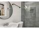 Bathroom includes a large walk-in shower with tiled surround and a modern vanity at 2694 Hickory Valley Dr, Snellville, GA 30078