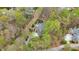 Overhead view of the estate with pool and surrounding woodlands offering both privacy and a scenic backdrop at 115 Mount Paran Rdg, Atlanta, GA 30327