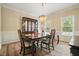 Formal dining room with hardwood floors, wainscoting, a chandelier, and a china cabinet at 3130 Crestmont Nw Way, Kennesaw, GA 30152
