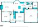 Detailed floor plan showcasing the layout of the first floor with living spaces and garage at 3130 Crestmont Nw Way, Kennesaw, GA 30152