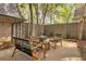 Cozy patio with modern outdoor seating surrounded by trees at 41 Cantey Nw Pl, Atlanta, GA 30327