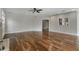 Open concept living room with hardwood floors and neutral paint, ideal for entertaining at 341 Declaire Ne Way, Marietta, GA 30067
