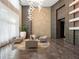 Elegant lobby featuring modern lighting, sleek furniture, and stylish decor at 1080 Peachtree Ne St # 1504, Atlanta, GA 30309