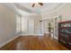 Bedroom with hardwood floors, neutral walls, with access to upper level at 1127 Bank Se St, Smyrna, GA 30080