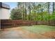 A spacious backyard offers a concrete patio area, a lush lawn, and a tall wood fence for privacy at 307 Downing Creek Trl, Canton, GA 30114