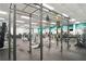 Modern fitness center featuring free weights, squat racks, and weight training machines at 307 Downing Creek Trl, Canton, GA 30114