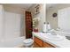 Bathroom features a shower, vanity, and mirror at 726 Fir Chase, Fairburn, GA 30213