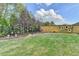 Lush backyard with a well-maintained lawn, a decorative fence, and colorful landscaping, offering a private oasis at 230 Hickory Chase, Canton, GA 30115