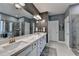 Lovely main bathroom features double sinks and a marble countertop at 230 Hickory Chase, Canton, GA 30115