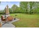 Spacious backyard with patio, seating, and large grassy area perfect for outdoor activities at 2449 Fraser Rd, Marietta, GA 30066
