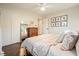 This comfortable bedroom includes hardwood floors, a large closet, and windows for natural light at 2449 Fraser Rd, Marietta, GA 30066