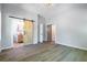 Spacious bedroom with stylish sliding barn door to bathroom and ample closet space at 754 Fayetteville Se Rd, Atlanta, GA 30316