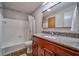 Bathroom featuring a tub and shower combo, vanity and modern fixtures at 2915 Creek Park Dr, Marietta, GA 30062