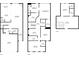Detailed floor plan showcasing layout of the home, including room dimensions and locations on three floors at 8335 Village Pl, Suwanee, GA 30024