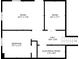Floor plan of the first level, including two rooms, one bedroom, one electrical room, and a hall dimension at 4819 Elam Rd, Stone Mountain, GA 30083