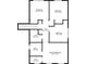 Floor plan displaying the second level, including bedrooms, bathrooms, and a walk-in closet dimensions at 4819 Elam Rd, Stone Mountain, GA 30083