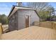 View of the backyard deck featuring light-colored wood at 7244 Valley Dr, Winston, GA 30187