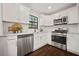 Well-appointed kitchen featuring white cabinets, stainless steel appliances, and granite countertops at 7244 Valley Dr, Winston, GA 30187