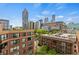 Breathtaking city views of the skyline from the balcony of a beautiful condo at 115 W Peachtree Nw Pl # 304, Atlanta, GA 30313