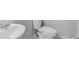 Bathroom featuring a single sink and a white toilet at 2045 Villa Spring Ct, Dacula, GA 30019