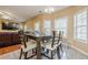 Eat-in dining area features large windows with natural light and seating for six at 2470 Cordillo Dr, Dacula, GA 30019