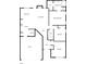 Detailed floor plan showcasing the layout with kitchen, living room, bedrooms, and garage at 100 Chartres St, Dallas, GA 30157