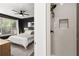 Bathroom features shower and is located just off the primary bedroom at 2400 Cumberland Se Pkwy # 804, Atlanta, GA 30339
