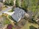 Aerial view of the property showcasing the mature landscaping and neighborhood at 315 Stanyan Pl, Alpharetta, GA 30022