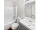 Clean bathroom with tub and shower at 4661 Cedar Park Trl, Stone Mountain, GA 30083