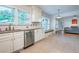 Bright kitchen with stainless steel appliances, white cabinets and subway tile backsplash at 354 Greenwood Ave, Decatur, GA 30030