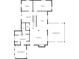 Detailed floor plan of first level, showcasing bedroom, kitchen, laundry, living, and dining areas at 85 Carroll Slough Rd, Kingston, GA 30145