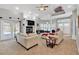 Spacious living room with fireplace, plush carpeting, and an open floor plan at 3800 Macland Rd, Hiram, GA 30141