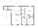 Floor plan featuring layout of the home, with kitchen, bath, primary bedroom, dining area, and living room at 1070 Kirkland Rd, Covington, GA 30016