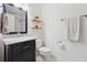 Stylish bathroom featuring a marble vanity and decorative shelving at 3700 Sexton Woods Dr, Chamblee, GA 30341