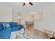 Cozy living area with hardwood floors and open access to dining and entryway at 3983 Fireoak Dr, Decatur, GA 30032