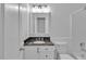 Bathroom featuring granite countertop and white vanity at 404 Foxwood Ct, Mcdonough, GA 30253
