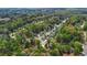 A neighborhood is shown from above, with mature trees and well-spaced homes at 404 Foxwood Ct, Mcdonough, GA 30253