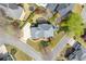 Aerial view of a home showcasing a large backyard with a pool and mature trees at 5334 Lake View Clb, Atlanta, GA 30338