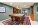 Game room with pool table, built-in shelving, and access to a lounge area at 5334 Lake View Clb, Atlanta, GA 30338