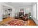 Cozy sitting room with leather armchairs and a fireplace in the background at 5334 Lake View Clb, Atlanta, GA 30338