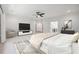 Spacious bedroom featuring a ceiling fan, decorative rug, and TV at 3930 Clifton Hill Court #15, Cumming, GA 30040