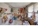 This garage offers ample storage space for tools and equipment, with shelving and organization options at 493 James Street Sw, Lilburn, GA 30047