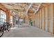 Unfinished basement with exposed wood beams and insulation at 705 Sunset Ridge Se Ln, Lawrenceville, GA 30045