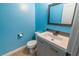 Clean half bathroom with a modern vanity and fixtures at 170 Shoal Park Dr, Mcdonough, GA 30252